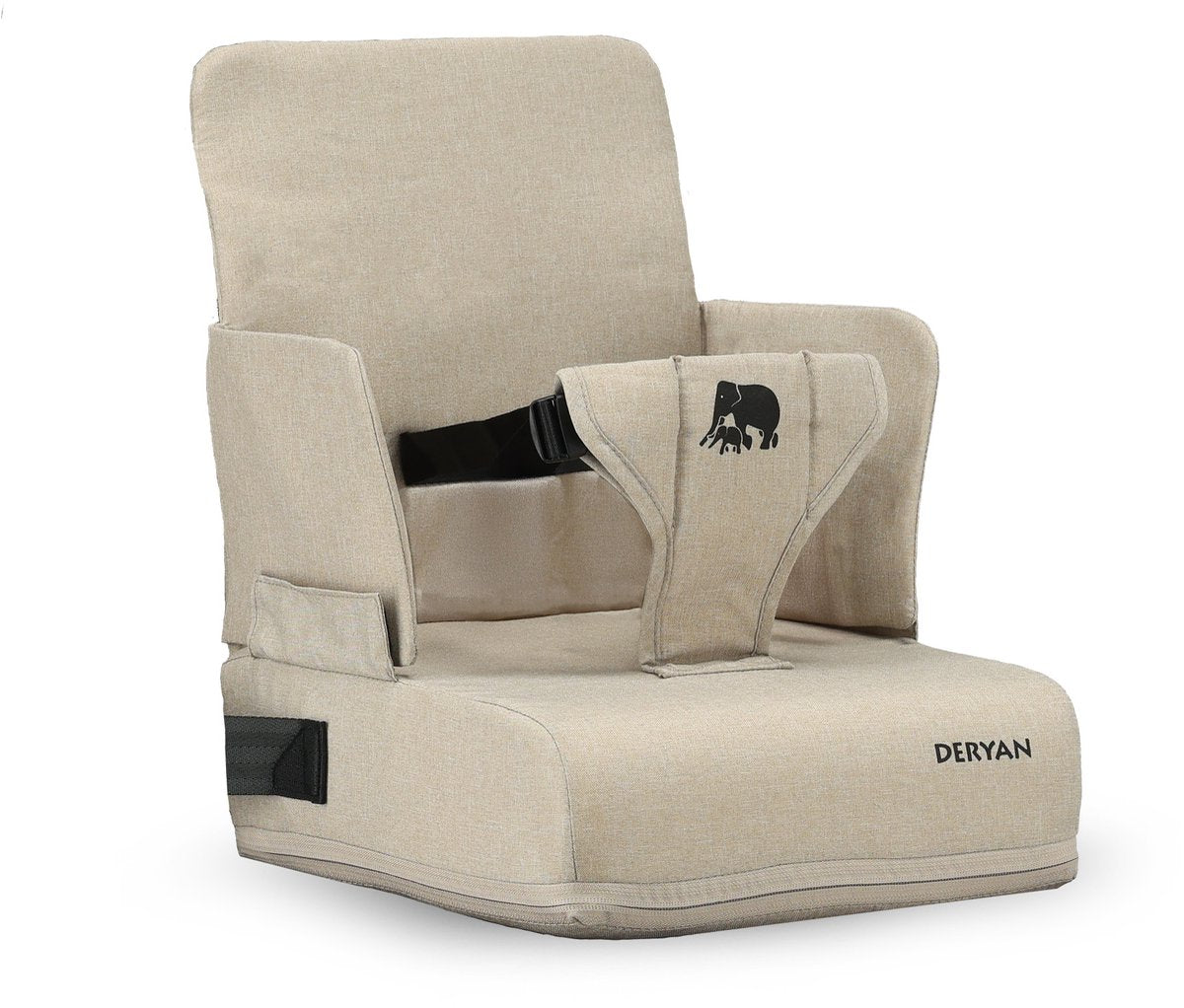 Deryan travel booster booster seat - including mounting strap nougat