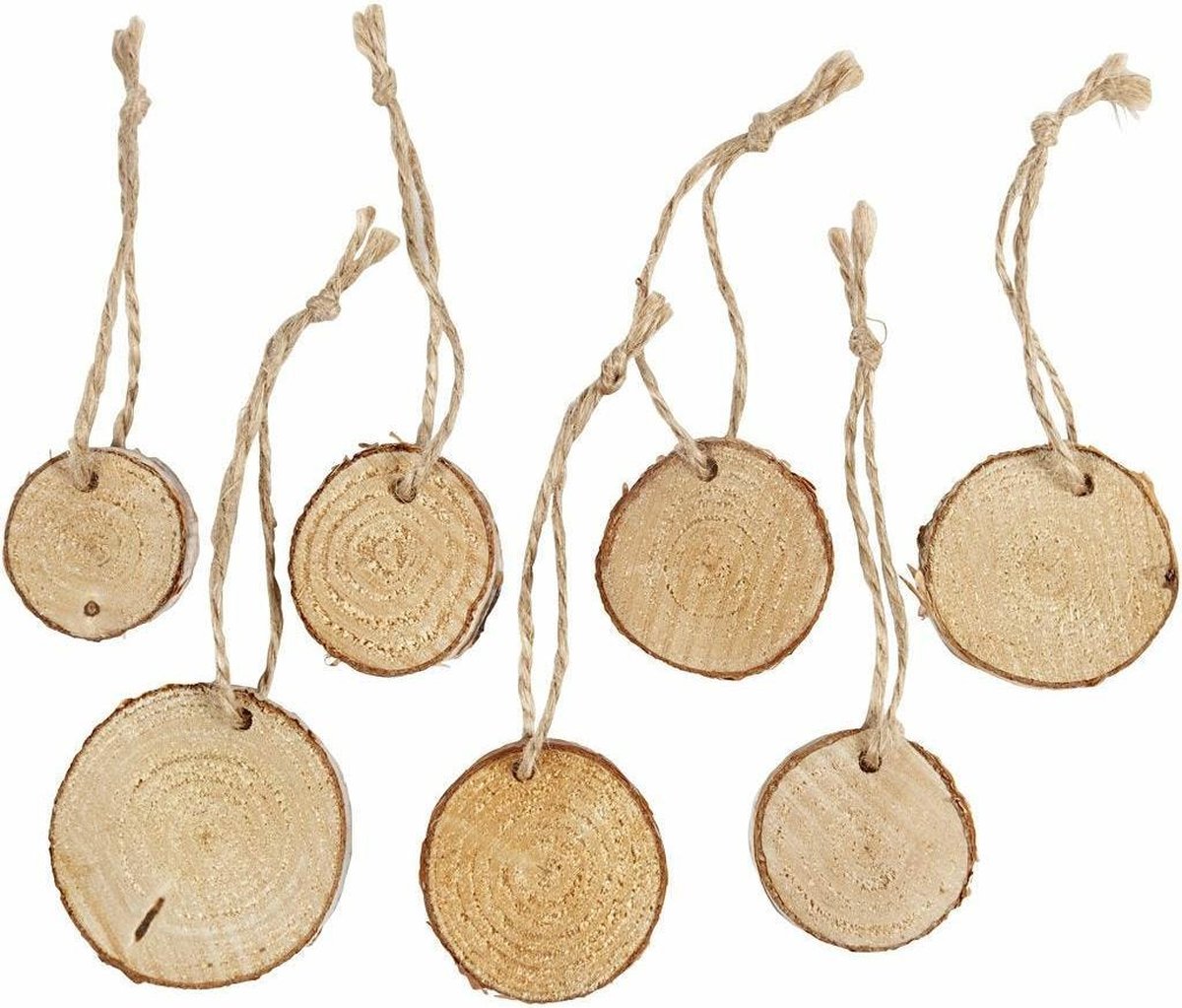 Disco de madera con cordón colgante, 7º.