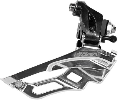 Desviador delantero 3 x 9 velocidades Shimano Sora FD-R3030 soldado hacia abajo 63-66º