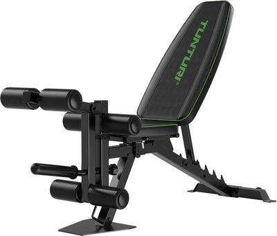Tunturi ub60 halterbank verstelbaar - fitnessbank belastbaar tot 200kg - trainingsbank - buikspierbank legextension - incl. gratis fitness app
