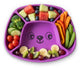 Piastra aspirante in silicone Playgro Stick Snack - viola