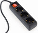 Multipresa Energenie con spina IEC C14 e 3 contatti CEE 7 3 - con interruttore nero - 0,60 metri