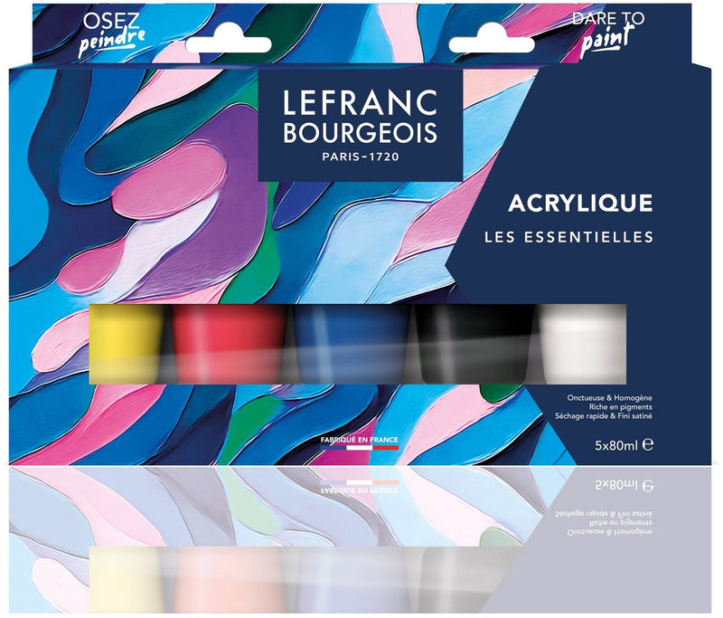 Lefranc Bourgeois set de pintura acrílica 5x80ml