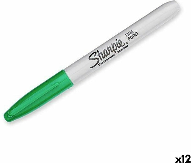 Sharpie marker fine rundspitze groen, 12 stuks