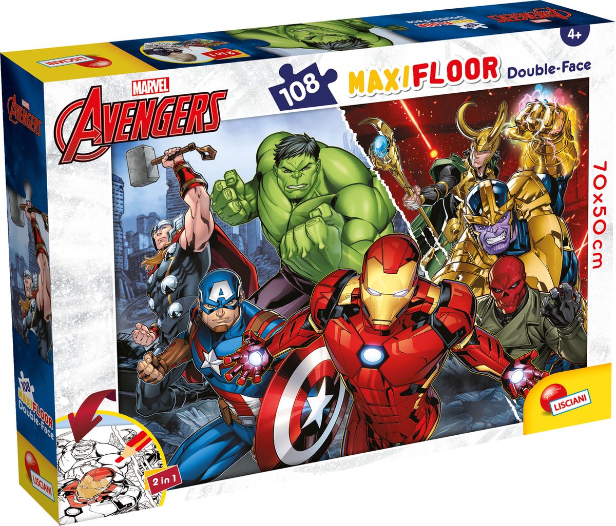 Lisciani marvel puzzle df maxifloor 108 avengers