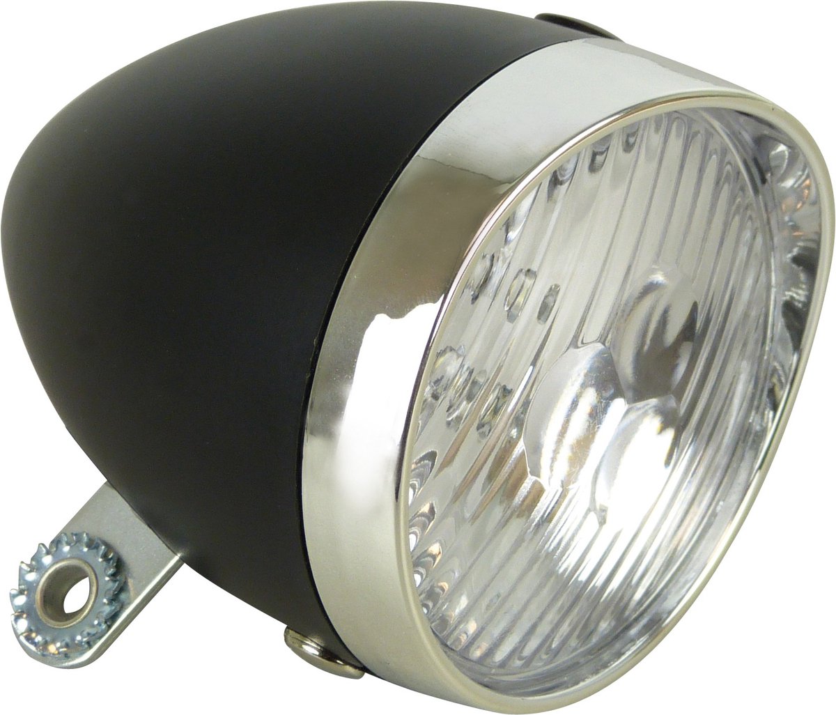 Dresco koplamp fiets classic zwart - fietsverlichting - classic - 3 leds - zwart