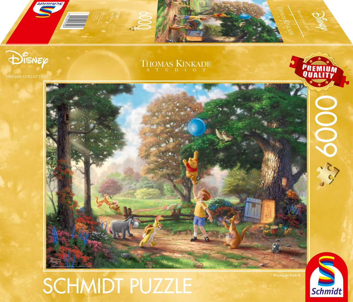 Schmidt - puzzle - disney, winnie pooh - winnie the pooh - thomas kinkade studios - 6000 pezzi - adulti - dai 14 anni
