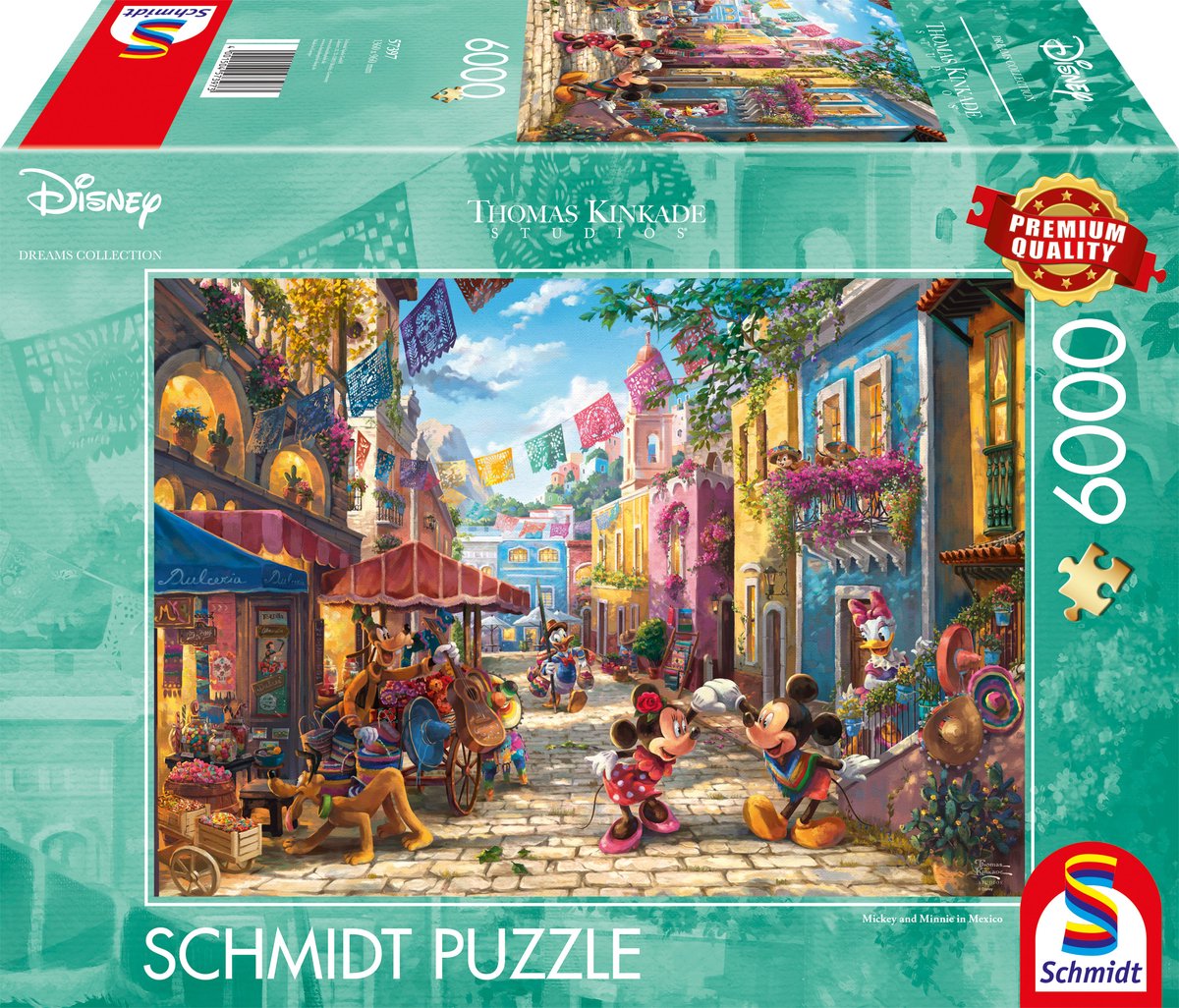 Schmidt - puzzle - Disney, Topolino Minnie in Messico - Thomas Kinkade Studios - 6000 pezzi - adulti - da 14 anni