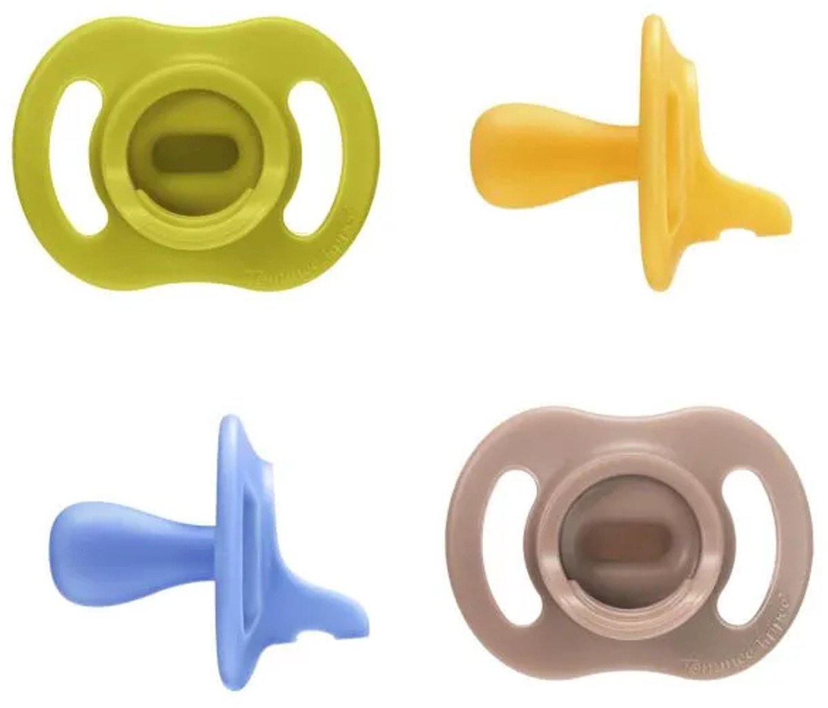 Succhietto Stayput ultraleggero Tommee Tippee - 6-18 mesi - set di 4 - succhietto in silicone monopezzo - blu multi