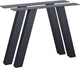Tavolo da giardino in legno con gambe ad A - metallo - nero - set di 2
