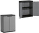 Mobile contenitore Kis jolly basso - 68x85x39 cm - grigio nero