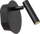 Lucide jolijn - lampada da comodino ricaricabile lampada da parete - batteria ricaricabile - ø 10,2 cm - LED - 1x2w 3000k - magnetica - nera
