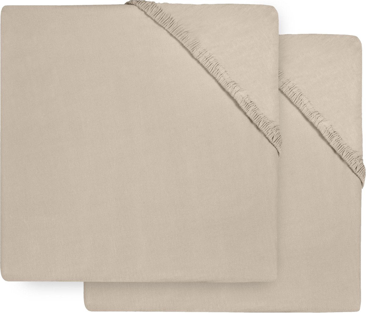 Materasso per box lenzuolo con angoli Jollein - nocciola - jersey - 2 pezzi - 75x95 cm