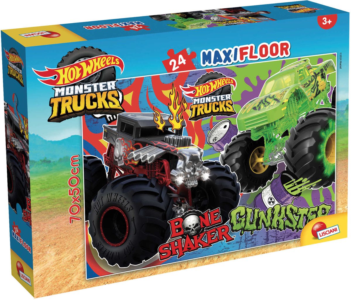 Lisciani hot wheels puzzle maxifloor 24
