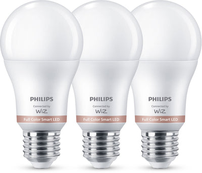 Philips iluminación philips iluminación inteligente - paquete de 3 lámparas - iluminación LED inteligente - luz blanca y coloreada - e27 - 60w - mate - wi-fi