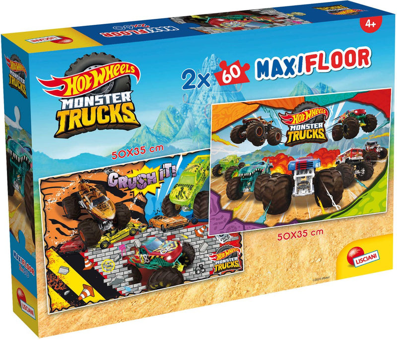 Lisciani hot wheels puzzle maxipiano 2x60