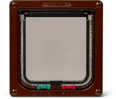 Porta per gatti Cat Mate con chiusura a 4 vie 19,2 x 20 cm - marrone - 309b