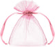Sacchetti in organza per decorazioni per feste rosa (10 pz)