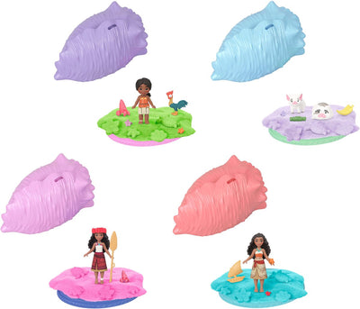 Mattel Disney Vaiana Ocean Shell Reveal con bambolina a sorpresa - con sabbia modellabile e accessori