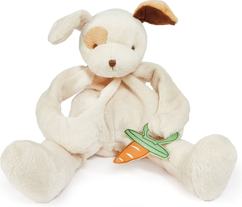 Bunnies by the Bay Paño para abrazar con soporte para chupete para perros - Paño para chupete - Extremadamente suave - Cierre de velcro para chupete - Lavable a máquina - 25 cm - Beige