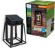 Philips led philips lysin wandlamp - ultraefficient led - solar buitenlamp - warmwit licht 2700k - zwart - rechthoekig ontwerp - bewegingssensor - zonne-energie - schemersensor