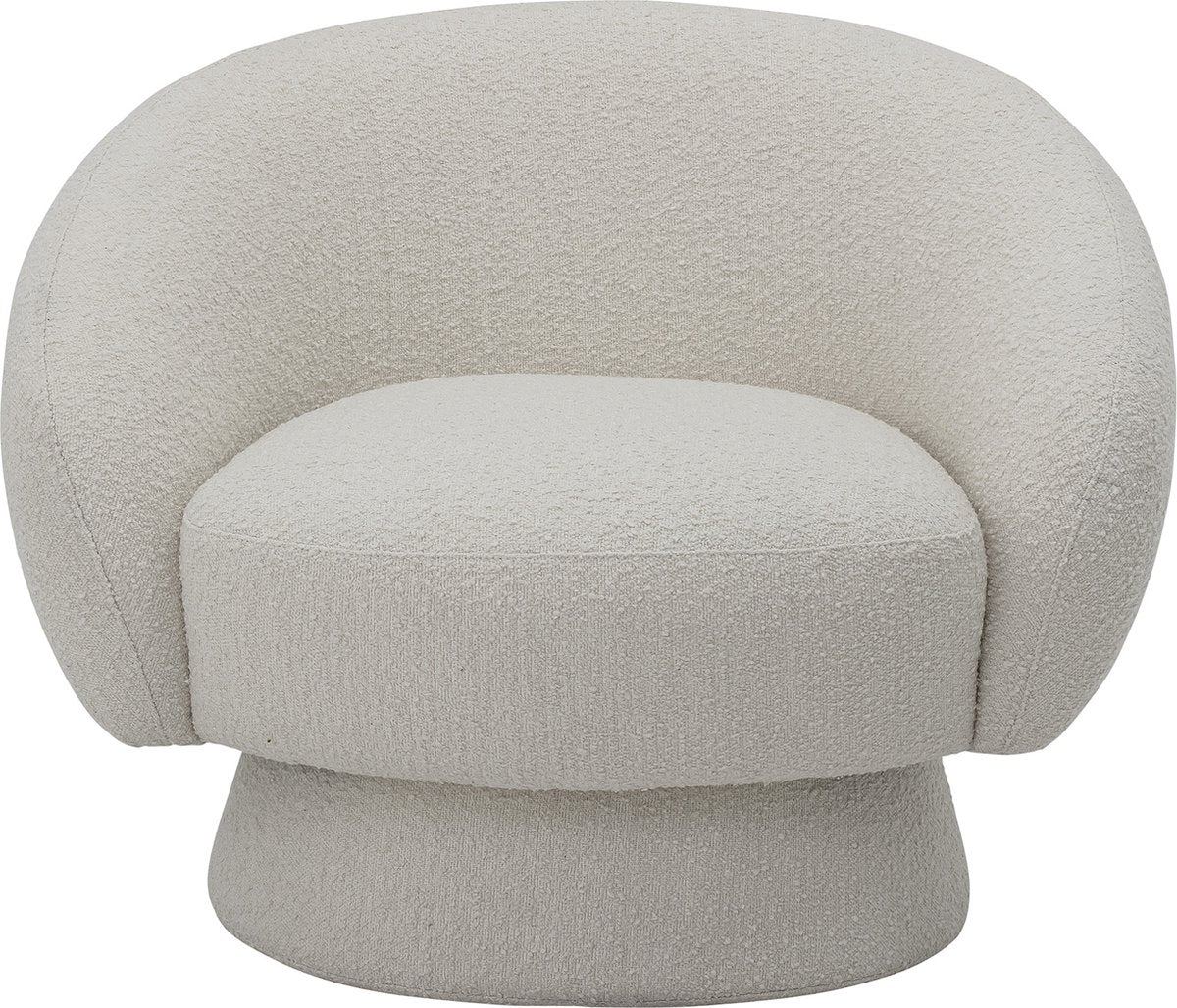 Bloomingville - ted loungestoel - wit - polyester