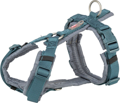 Trixie Arnés para perros - premium trekking azul petróleo - ajustable 32-38x1,3 cm