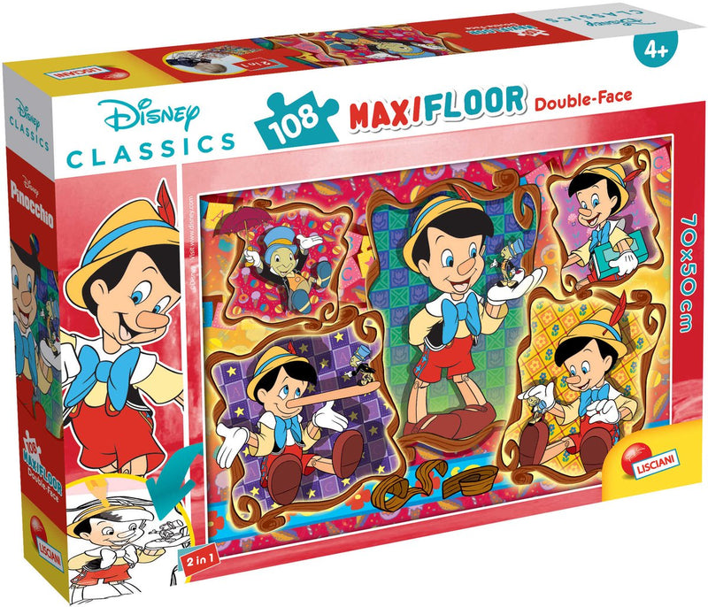 Lisciani disney puzzle df maxi piso 108 pinocho
