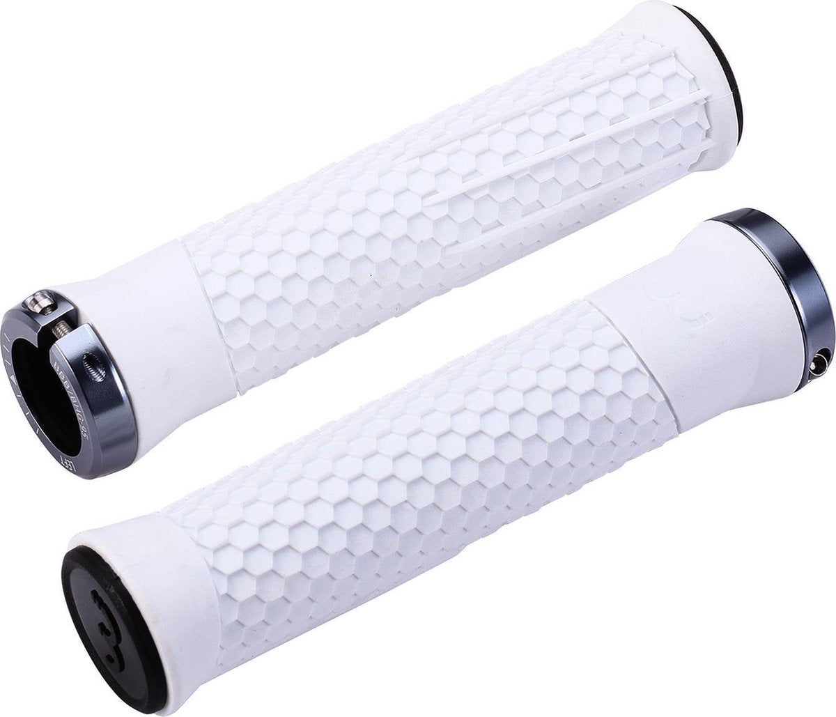 Bbb cycling handvatten fiets python - fiets handvatten met maximale grip - wit - lengte 142 mm - bhg-95