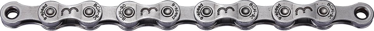 Bbb cycling powerline fietsketting – 9 speed fietsketting racefiets – 114 schakels – grijs - bch-90