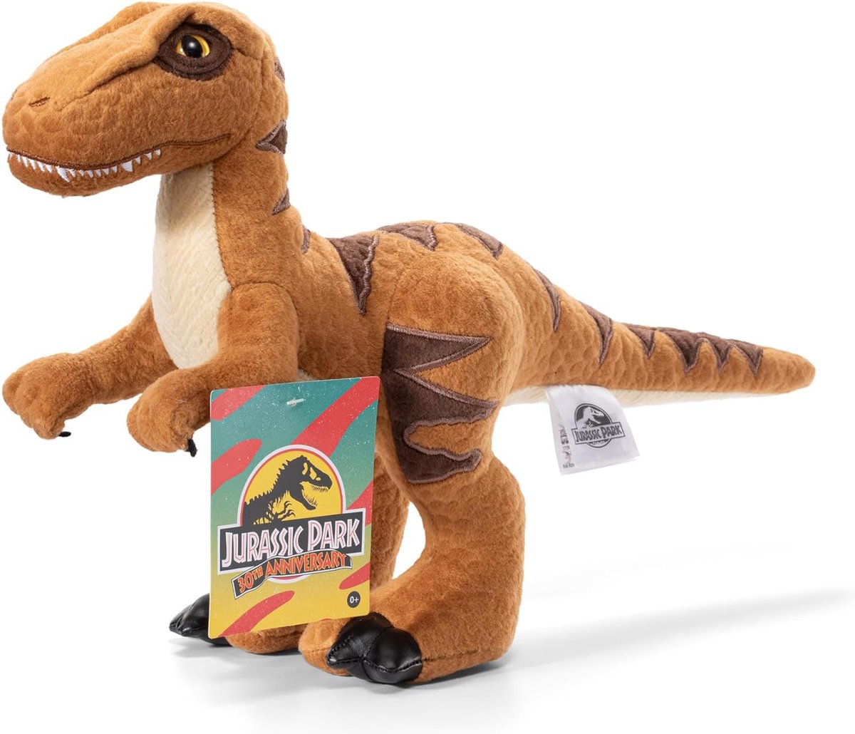 Noble collection plush velociraptor - jurassic park 30th anniversary - the
