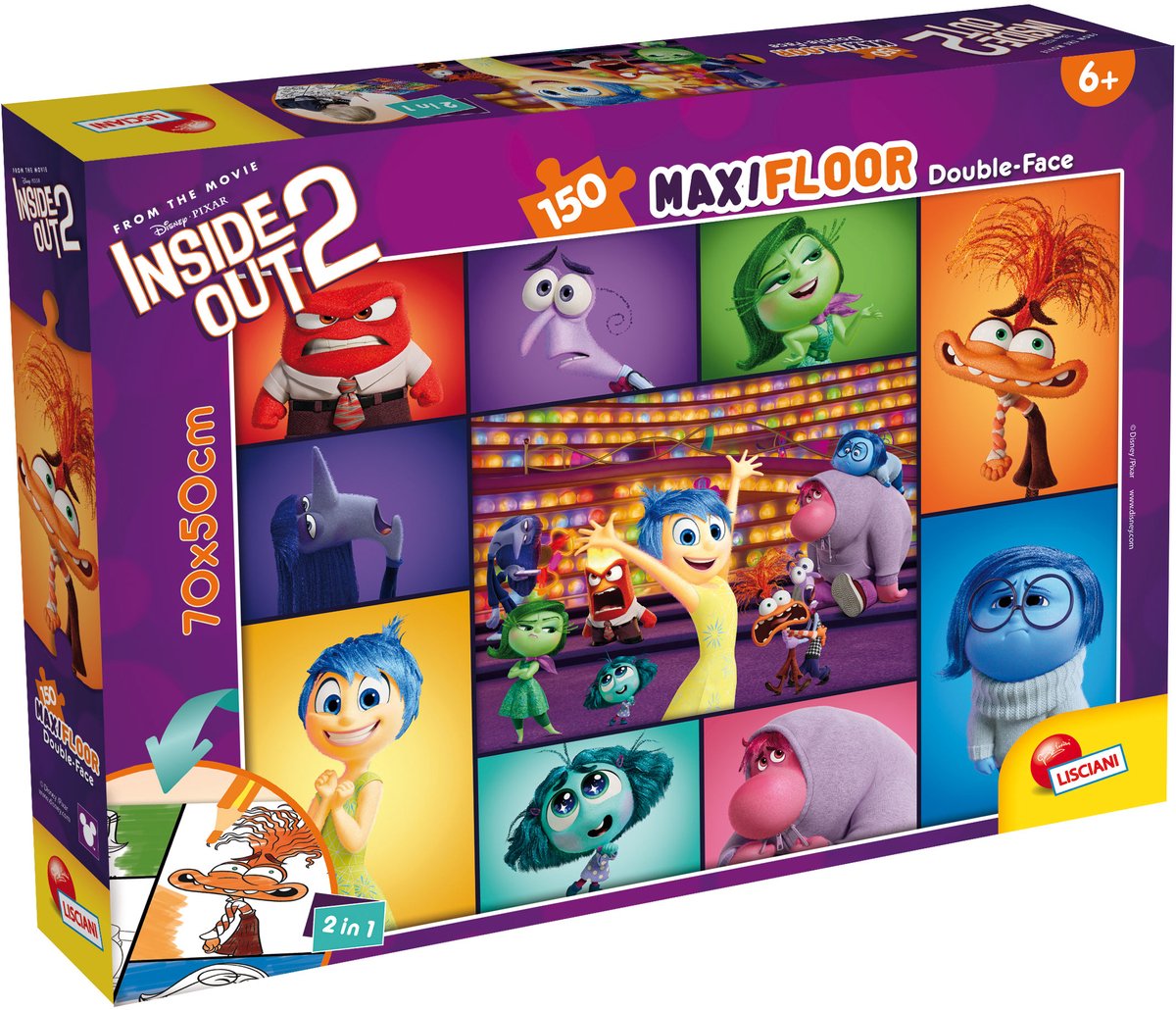Lisciani disney puzzle df maxifloor 150 inside out 2