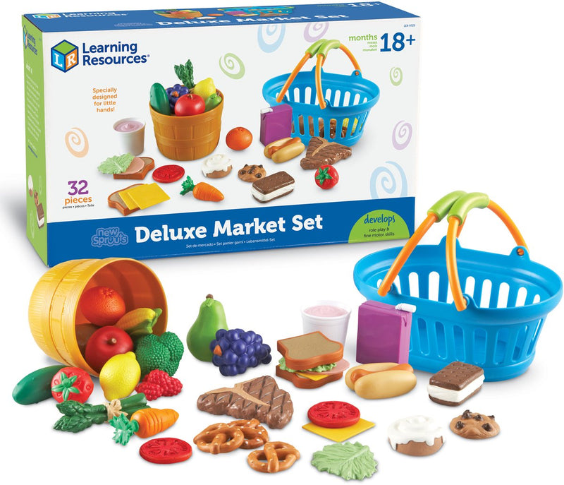 Risorse per l'apprendimento giocattoli educativi nuovi germogli deluxe set da mercato. - 3+
