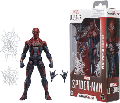 Hasbro Figura de acción Spider-Man Marvel Legends Gamerverse Peter Parker Velocity Suit Figura de acción de 15 cm