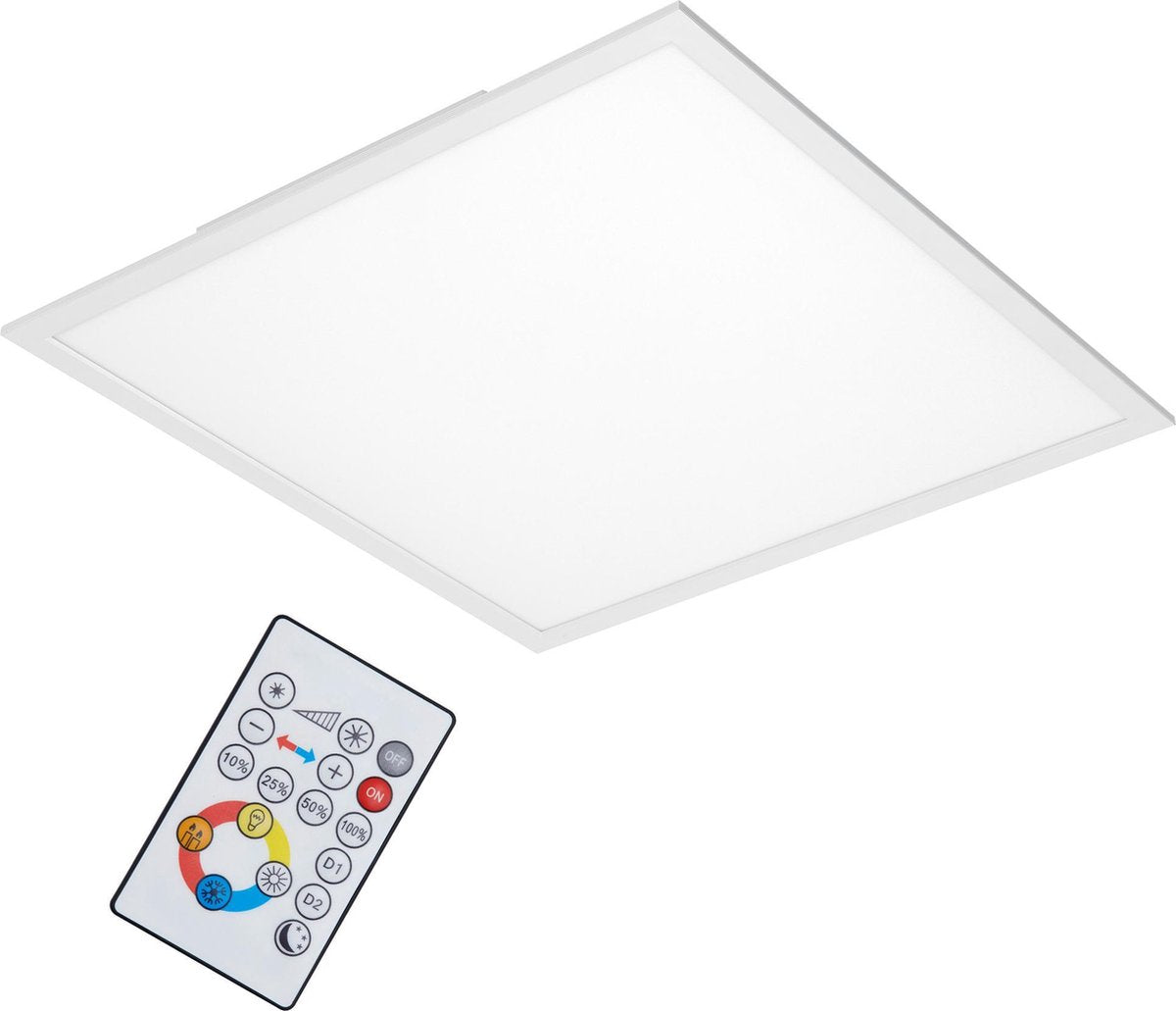 Briloner piatto - lampada da soffitto - lampada da soffitto dimmerabile - controllo colore - telecomando - LED - 36w - 3800 lm - Lampada LED - bianco - 59 -5 cm
