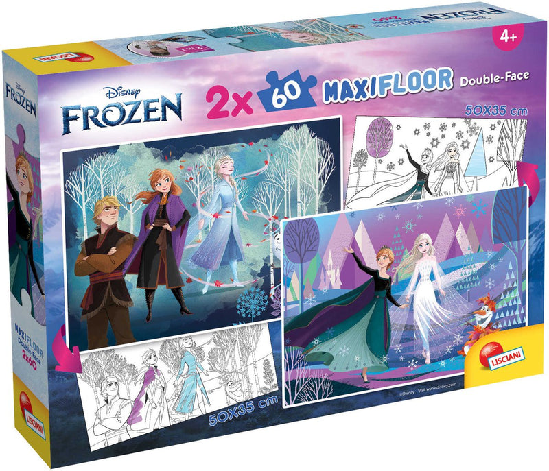 Lisciani disney puzzle df maxifloor 2 x 60 congelado