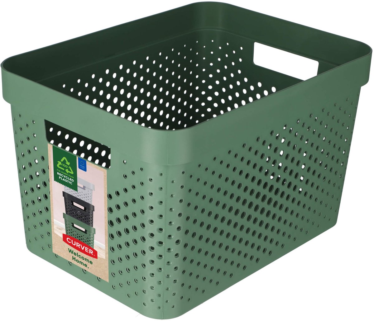 Curver Curver Infinity Recycled Dots storage box 17 liters of green