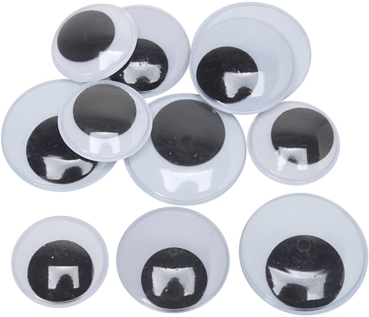 Creativ company ojos saltones, tamaño 30+35+40 mm, maxi, 150 pares, 300 piezas 1 caja