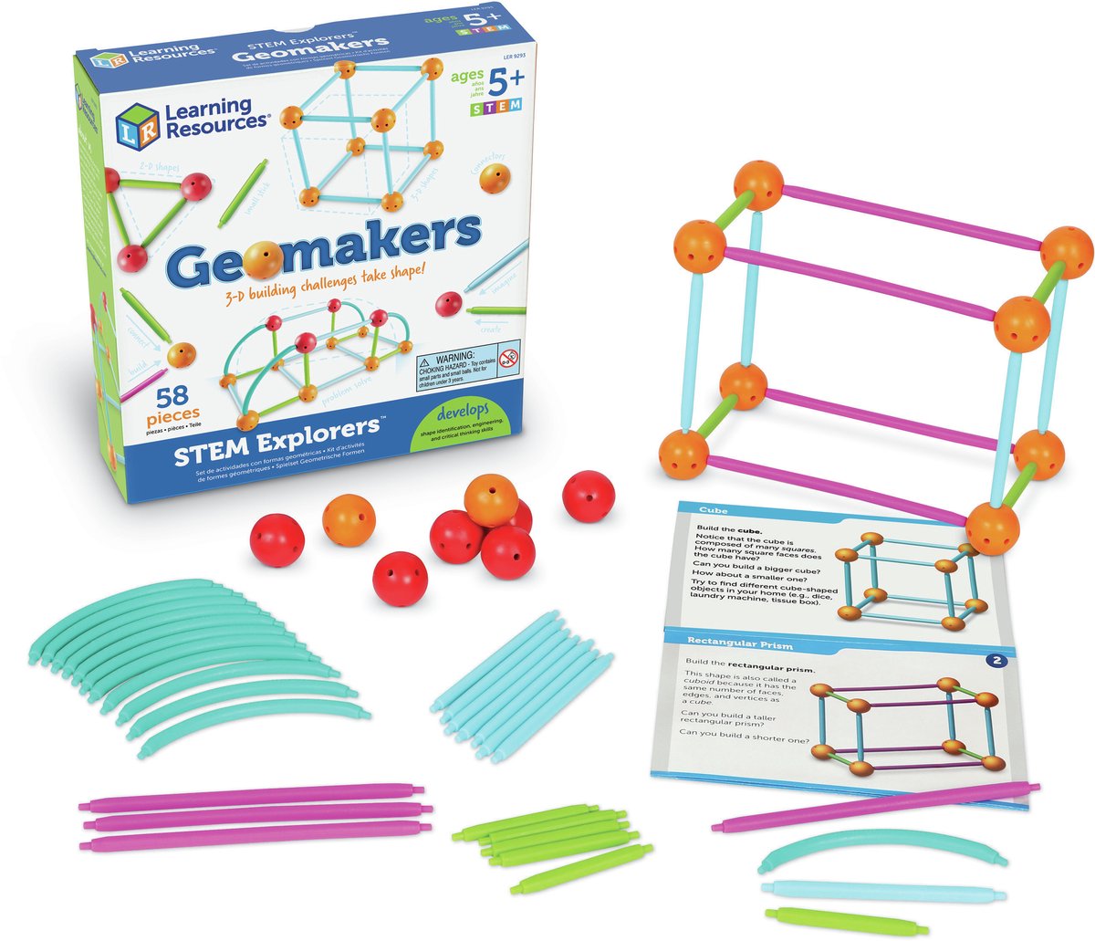 Recursos de aprendizaje juguetes educativos exploradores de tallos geomakers conjunto de construcción. - 3+