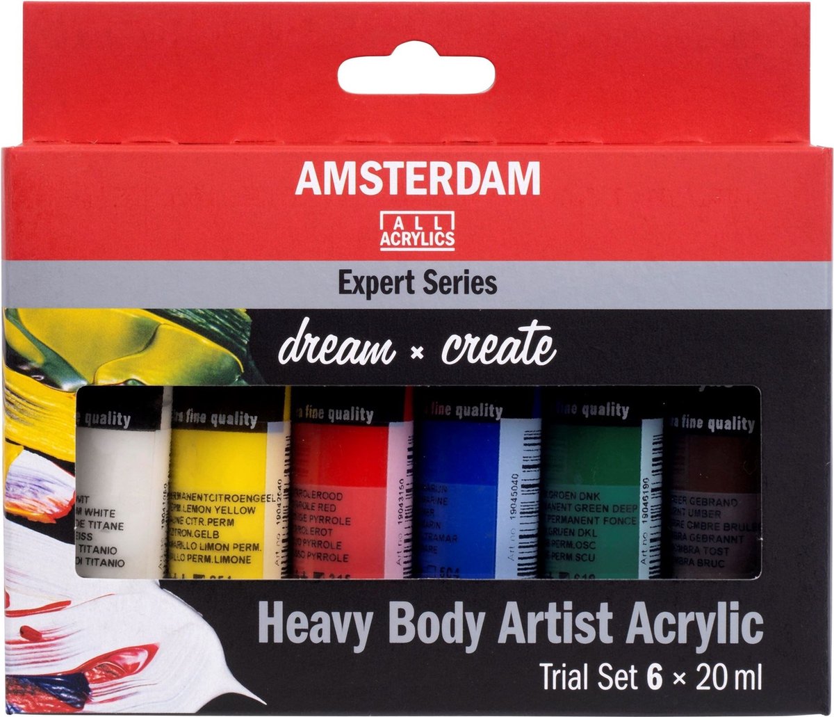 Juego de prueba de pintura acrílica Amsterdam Expert Series | 6x20ml