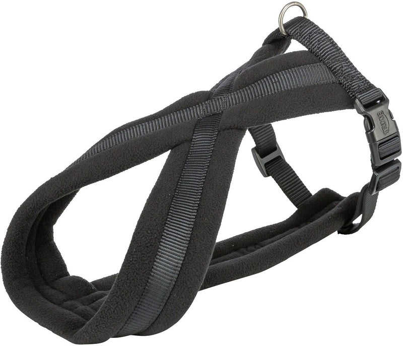 Trixie arnés para perros - cómodamente ajustable negro 40-70x2cm - relleno de lana, cincha