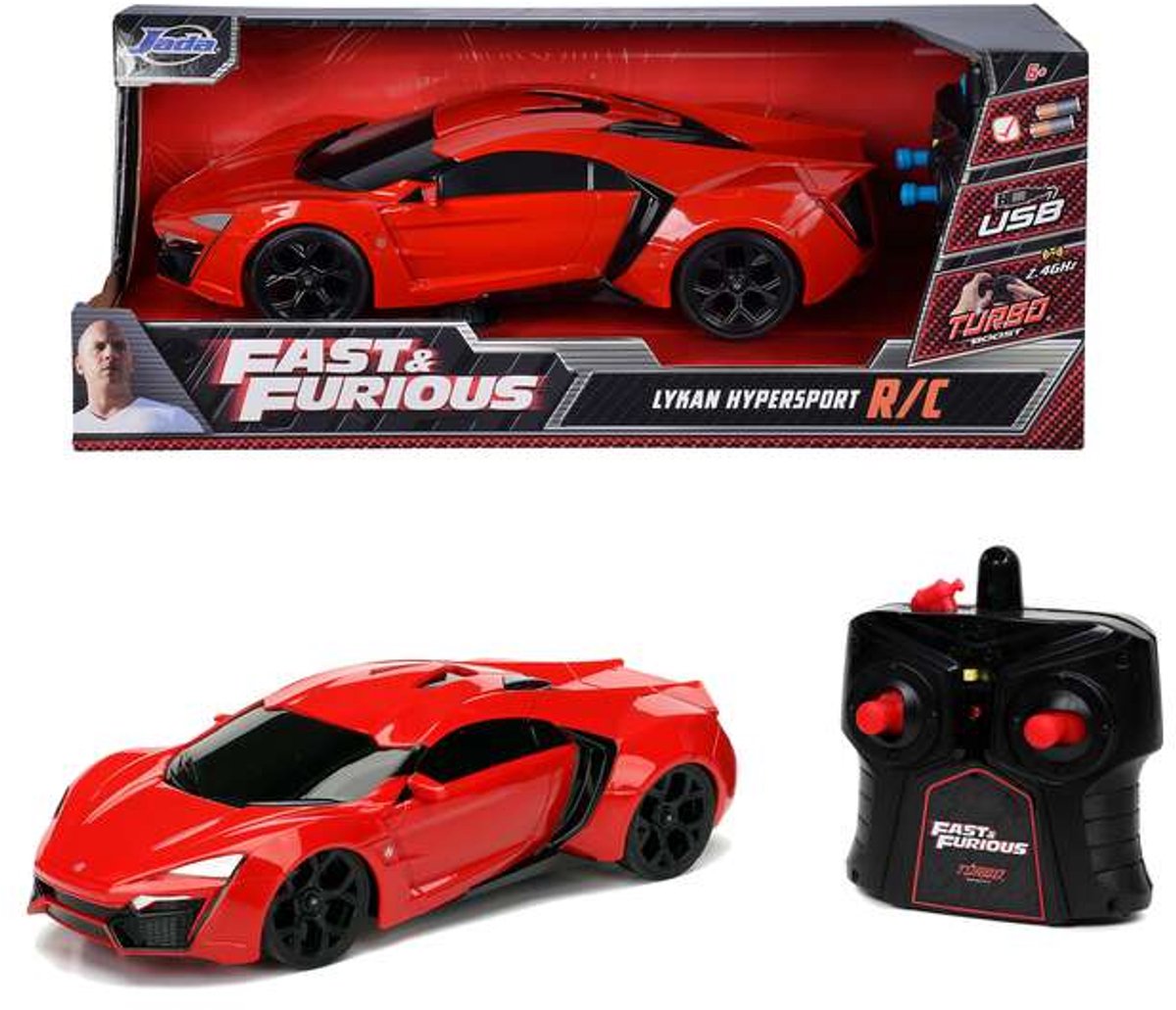 Jada Toys - Auto RC Fast Furious Lykan Hypersport 1:16 - Auto telecomandata - Auto radiocomandata