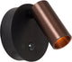 Lucide toni - lámpara de pared con foco de pared recargable - batería - ø 8,1 cm - LED regulable - CCT - 1x2W 2700K 4000K - sensor de movimiento (conmutable) - magnético - café