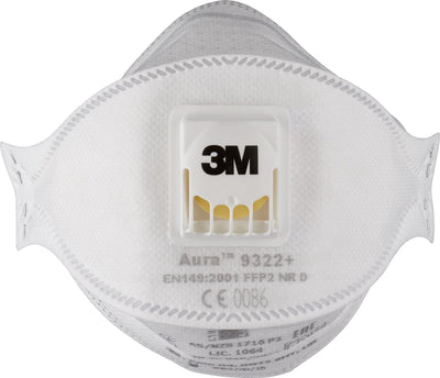 Maschera antipolvere 3m ffp2 - 9322 - 10 pezzi (scatola)