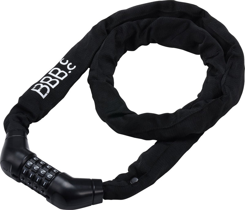 Lucchetto a combinazione a catena Bbb cycling codeguard - lucchetto per bicicletta con copertura protettiva resistente - lunghezza: 180 cm - spessore: 5 mm - lucchetto a catena per city bike, bici da corsa mountain bike - bbl-105