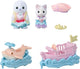 Sylvanian families 5820 pretpark speelset- op de golven glijden- inclusief 2 fluweelzachte speelfiguren