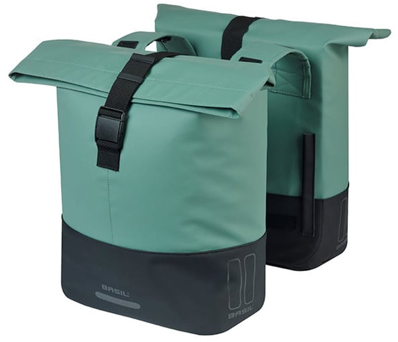 Basil borsa doppia per bicicletta cove 28-32l 14 x 29 x 36 cm - verde nero