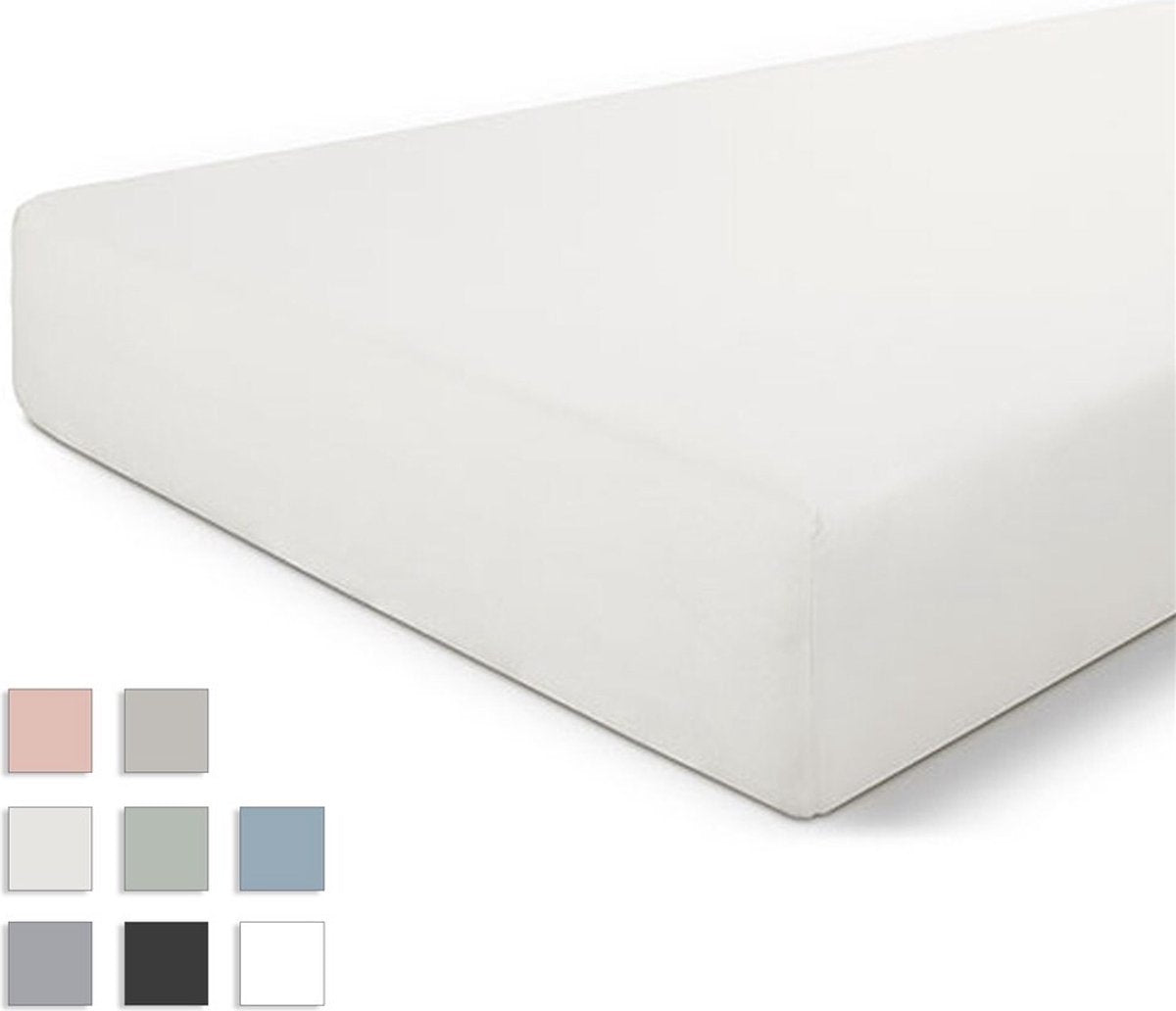 Byrklund lenzuolo con angoli letto basics cotone - 180x200 - 100% cotone - bianco sporco