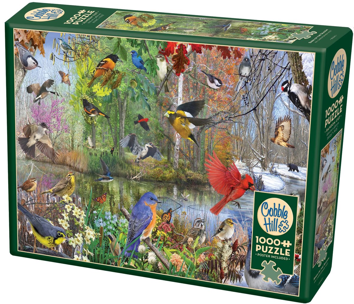 Puzzle Cobble Hill 1000 pezzi - Paesaggio puzzle uccelli.