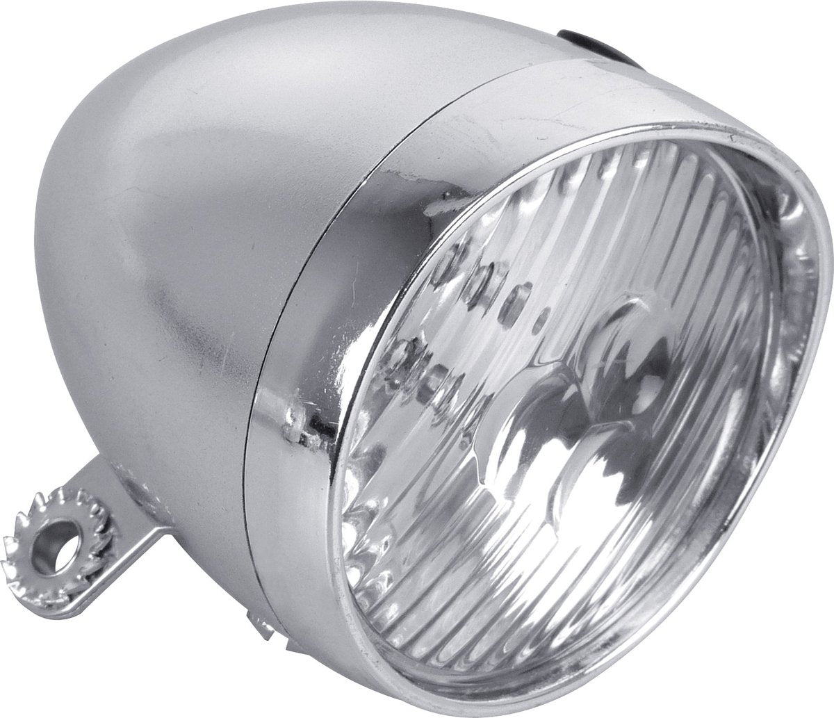 Faro de bicicleta Dresco - clásico - 3 LED - cromado